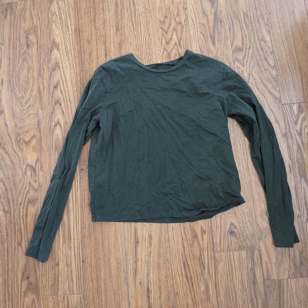 Olive Green Long Sleeve Top